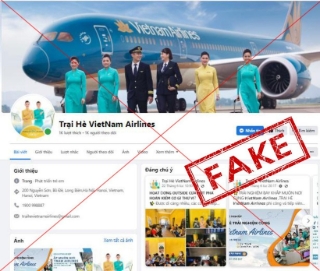 Cảnh giác website hoặc tài khoản mạng xã hội giả mạo lừa đảo, bán vé bay rẻ