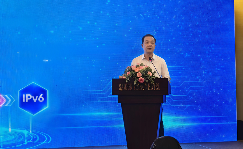 Thứ trưởng Bộ Khoa học và Công nghệ Phạm Đức Long chia sẻ tại hội nghị (Nguồn: Dân Trí)