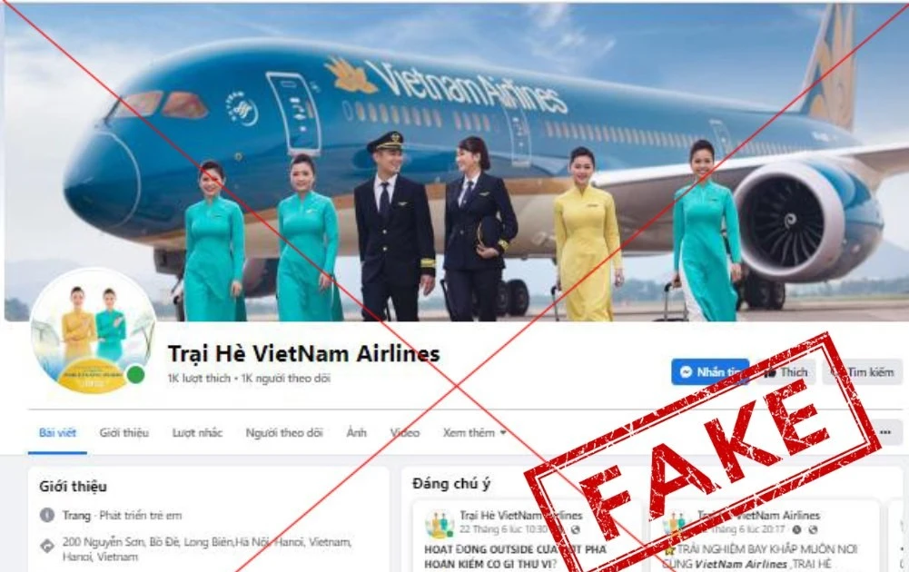 Cảnh giác website hoặc tài khoản mạng xã hội giả mạo lừa đảo, bán vé bay rẻ