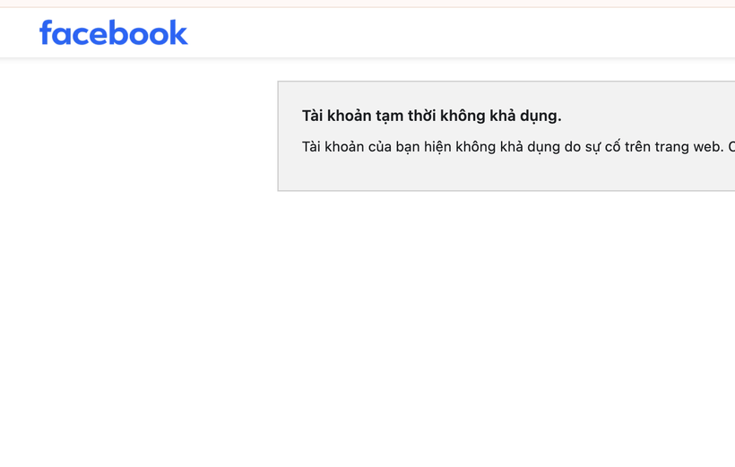 Facebook lại "sập" diện rộng tại Việt Nam