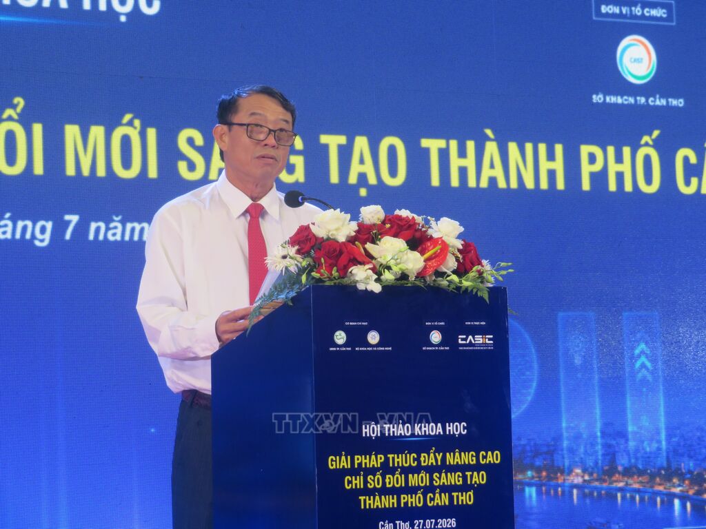 Phó Chủ tịch UBND thành phố Cần Thơ Nguyễn Văn Khởi phát biểu tại sự kiện. (Ảnh: Ánh Tuyết - TTXVN) Phó Chủ tịch UBND thành phố Cần Thơ Nguyễn Văn Khởi phát biểu tại sự kiện. (Ảnh: Ánh Tuyết - TTXVN)