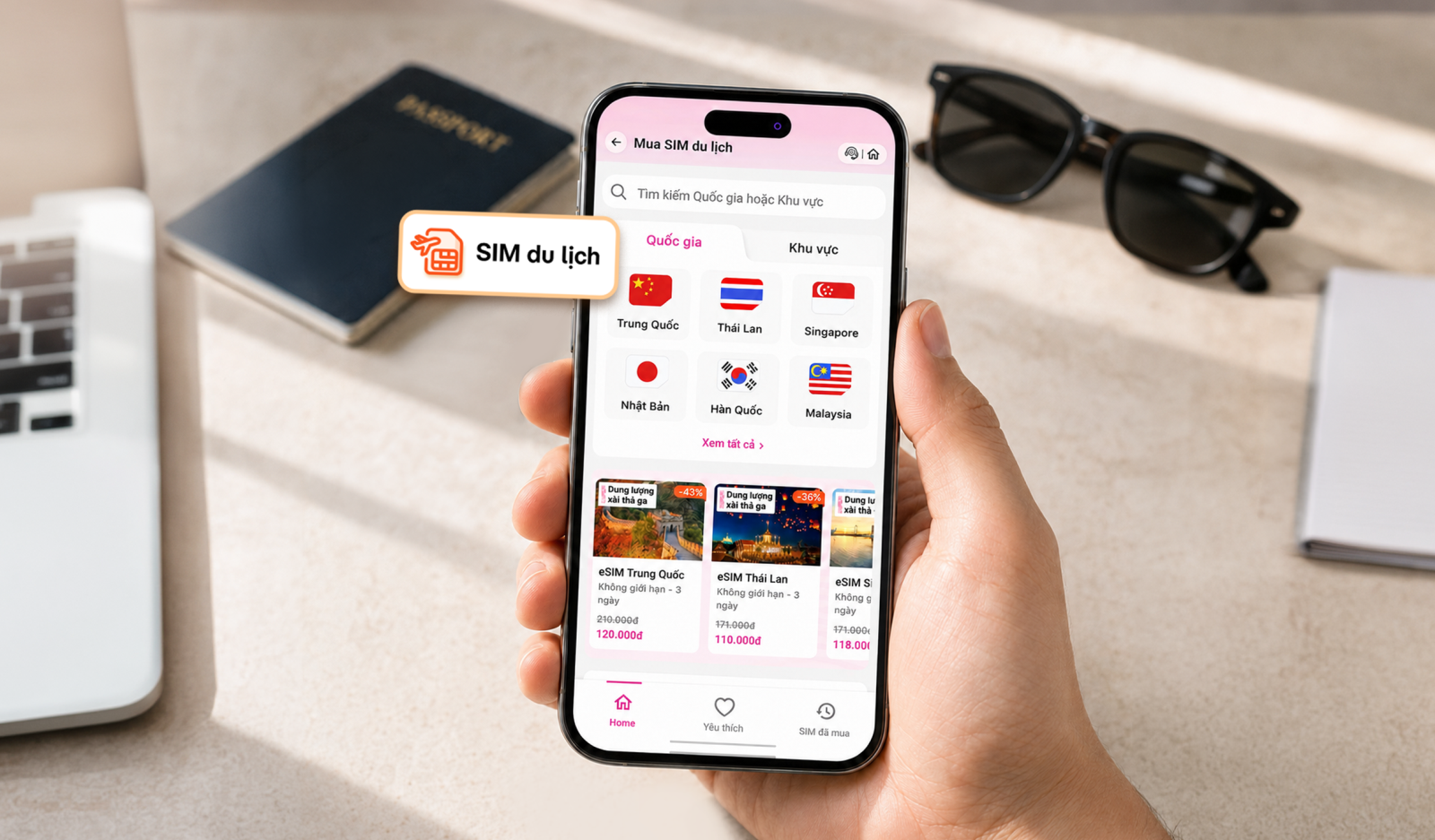 MoMo tích hợp eSIM phủ sóng hơn 200 quốc gia cùng hệ sinh thái dịch vụ đa dạng, hoàn thiện trải nghiệm du lịch và công tác quốc tế cho người dùng Việt. Ảnh minh hoạ