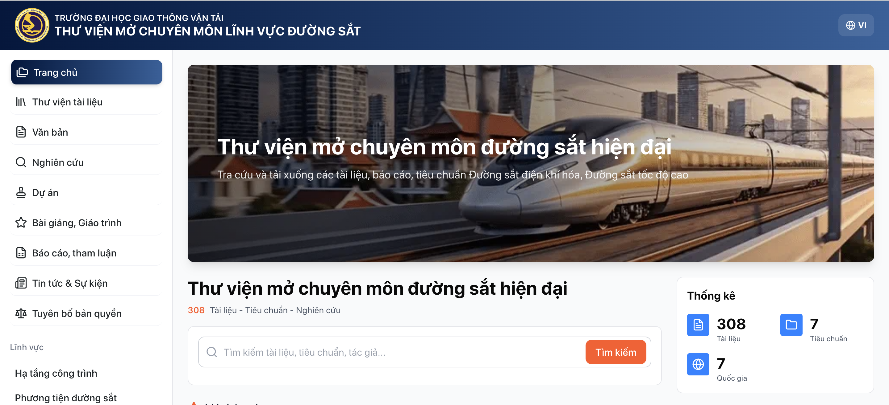 Chuyên trang Thư viện số đường sắt với hơn 300 tài liệu được hệ thống hóa, cập nhật và phổ biến các tài liệu, tiêu chuẩn, kết quả nghiên cứu trong lĩnh vực đường sắt. (Ảnh: Diệp Anh/Bnews/vnanet.vn) Chuyên trang Thư viện số đường sắt với hơn 300 tài liệu được hệ thống hóa, cập nhật và phổ biến các tài liệu, tiêu chuẩn, kết quả nghiên cứu trong lĩnh vực đường sắt. (Ảnh: Diệp Anh/Bnews/vnanet.vn)