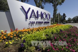 Logo của Yahoo tại trụ sở của công ty ở Sunnyvale, Mỹ. Ảnh EPA/TTXVN