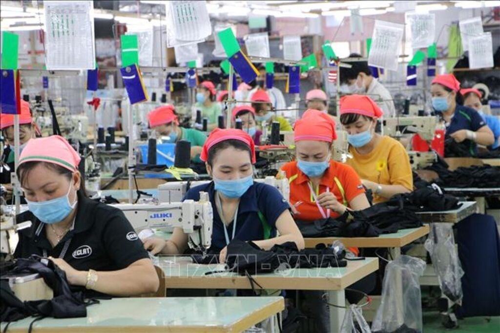 Doanh nghiệp dệt may đóng trên địa bàn tỉnh Đồng Nai. (Ảnh: Công Phong/TTXVN)