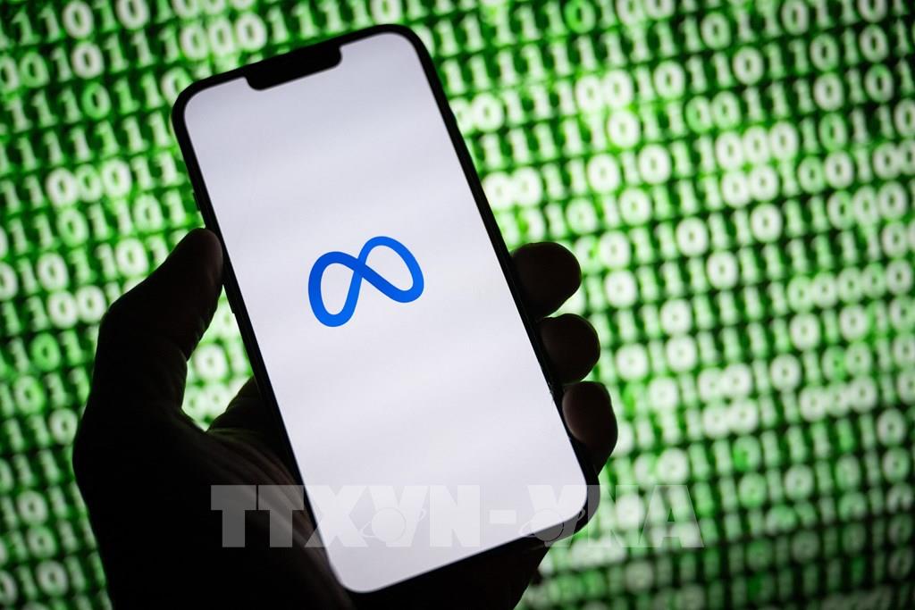 Biểu tượng của Tập đoàn Meta. Ảnh: AFP/TTXVN