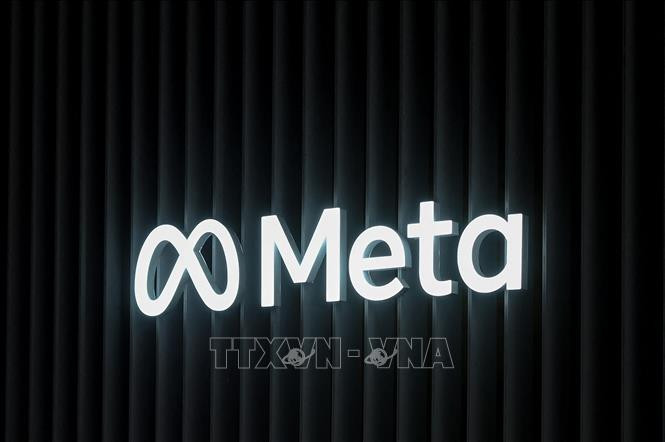 Biểu tượng của tập đoàn Meta. Ảnh: AFP/TTXVN.