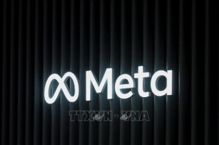 Biểu tượng của tập đoàn Meta. Ảnh: AFP/TTXVN.
