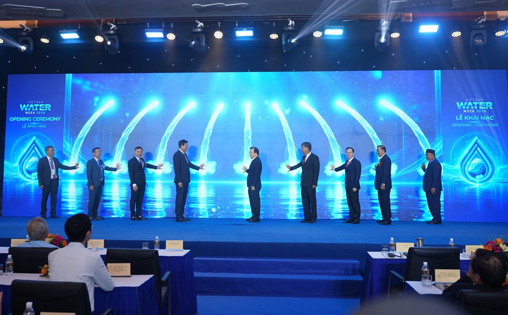Khai mạc Tuần lễ ngành nước Việt Nam - Vietnam Water Week 2026. (Ảnh: Bích Hồng/Bnews/vnanet.vn) Khai mạc Tuần lễ ngành nước Việt Nam - Vietnam Water Week 2026. (Ảnh: Bích Hồng/Bnews/vnanet.vn)