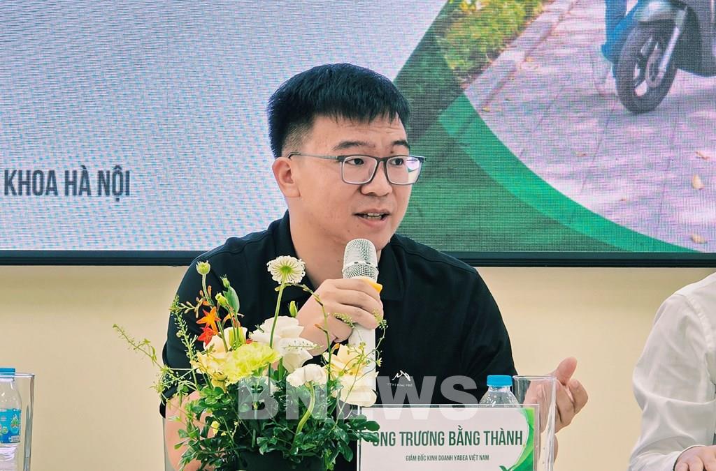 Ông Trương Bằng Thành, Giám đốc Kinh doanh Yadea Việt Nam. (Ảnh: Văn Xuyên/BNEWS/TTXVN)
