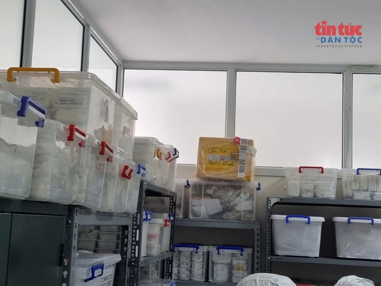 Các mẫu sinh phẩm hài cốt liệt sĩ lưu tại Trung tâm giám định ADN. (Ảnh: XM)