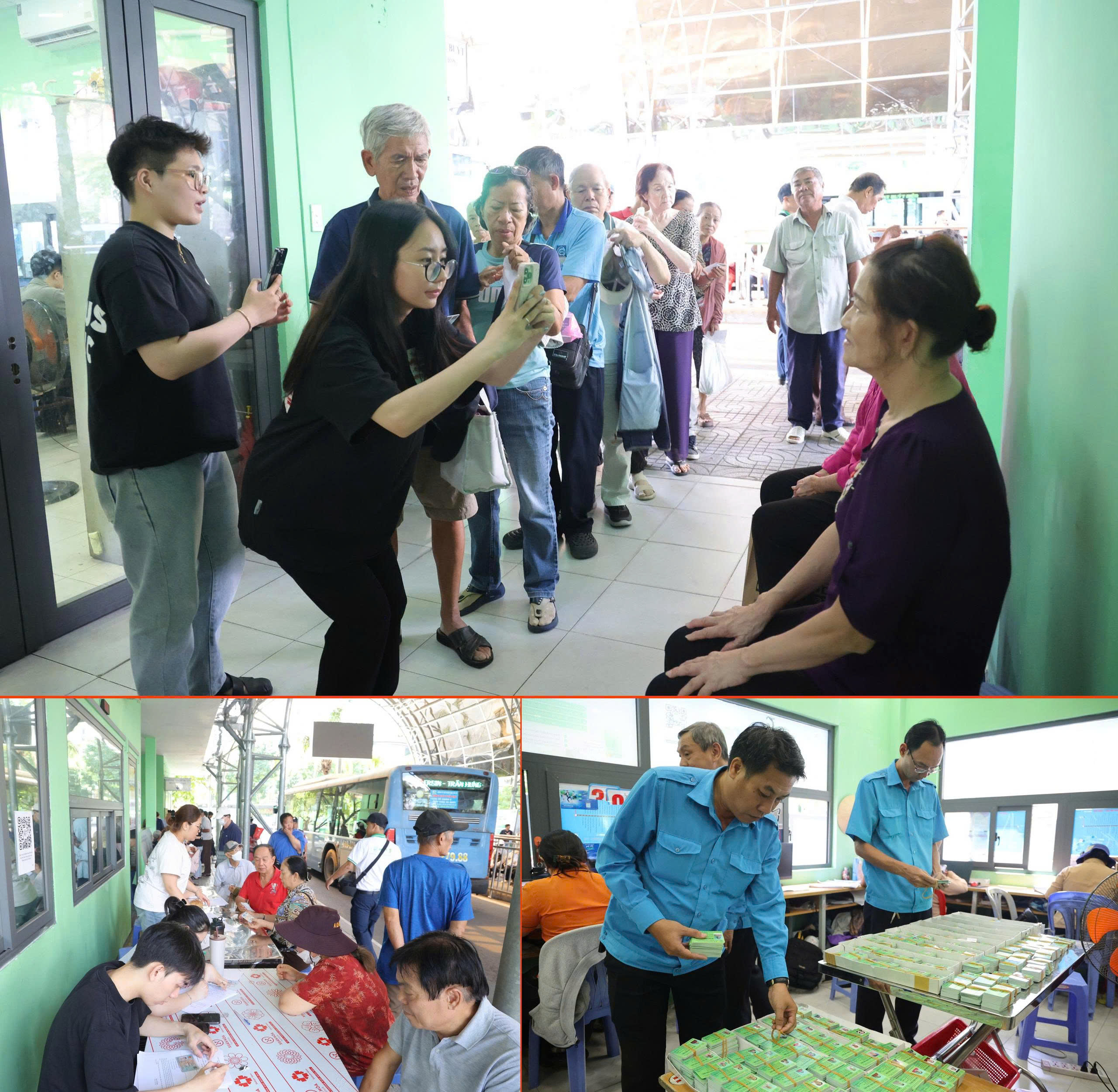 Người dân đăng ký làm thẻ Giao thông công cộng tại Bến xe buýt Sài Gòn. (Ảnh: Mạnh Linh/Báo Tin tức và Dân tộc) Người dân đăng ký làm thẻ Giao thông công cộng tại Bến xe buýt Sài Gòn. (Ảnh: Mạnh Linh/Báo Tin tức và Dân tộc)