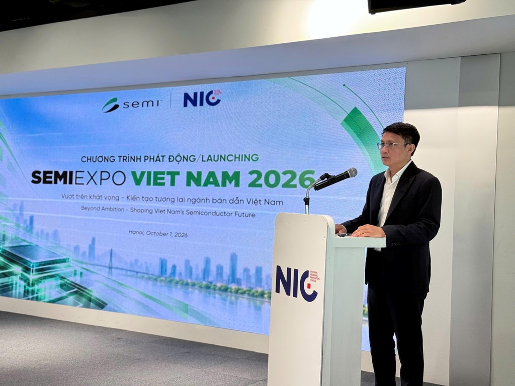 Ông Võ Xuân Hoài, Phó Giám đốc Trung tâm Đổi mới sáng tạo Quốc gia (NIC) phát biểu tại chương trình. (Ảnh: NIC)