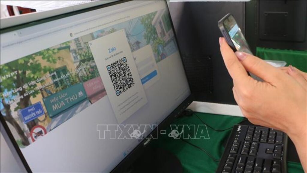 Phần mềm nền tảng dữ liệu dùng chung được VNPT hỗ trợ trang bị trong Mô hình khu vực thông minh tại Khu vực 4, phường Vị Tân, thành phố Cần Thơ.&nbsp; (Ảnh: Duy Khương/TTXVN)