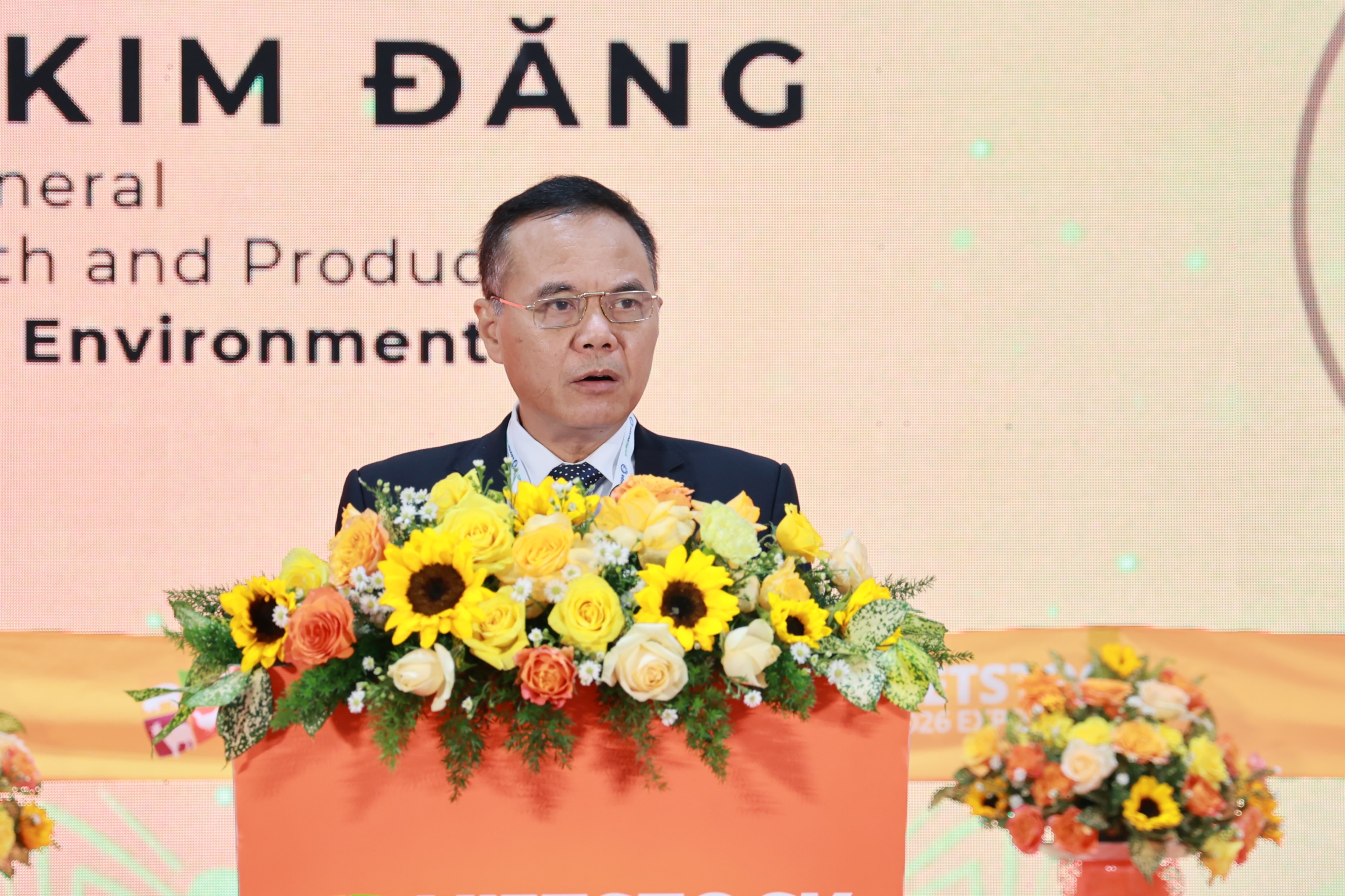 Ông Phạm Kim Đăng, Phó Cục trưởng Cục Chăn nuôi và Thú y (Bộ Nông nghiệp và Môi trường), phát biểu tại sự kiện. (Ảnh: Lưu Niệm/Báo Tin tức và Dân tộc) Media