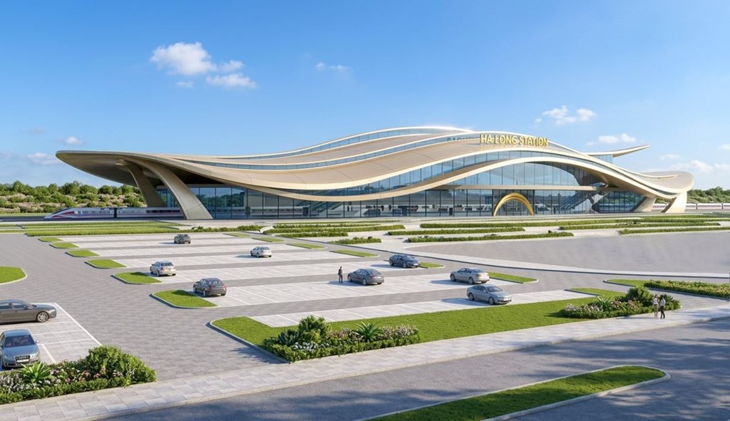 Vịnh Bình Minh 1 sở hữu vị trí gần với nhà ga depot tuyến đường sắt cao tốc Hà Nội - Quảng Ninh. (Ảnh minh họa: Vingroup)